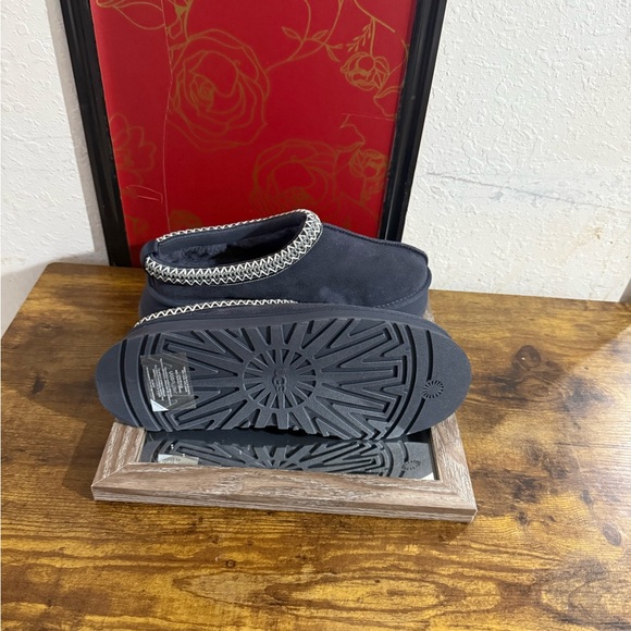 UGG Blue Platform Tazzman Suede Slip-On Shoes - Picture 4 of 5